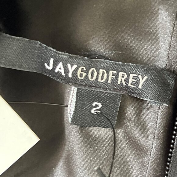 Jay Godfrey Armstrong Cowl Draped Evening Gown Black Sz 2 NWT - Picture 12 of 13